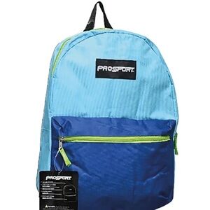 ProSport 17” Blue Backpack with green details